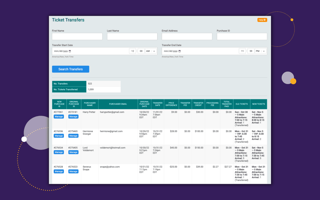 Transfer Report Ticket Transfer Report - TicketSignup