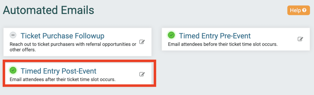 Automated Post-Event Emails for Timed Entry Events - TicketSignup