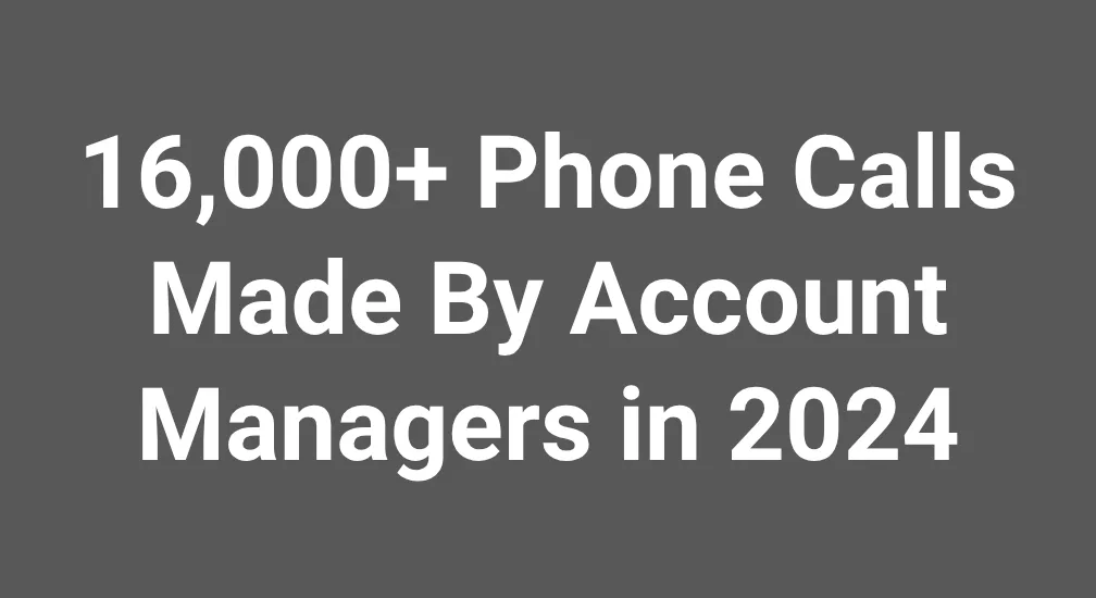 16,000+ Phone Calls Made By Account Managers in 2024