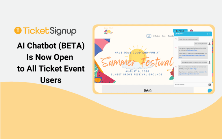 AI Chatbot (BETA) Is Now Open to All Ticket Event Users