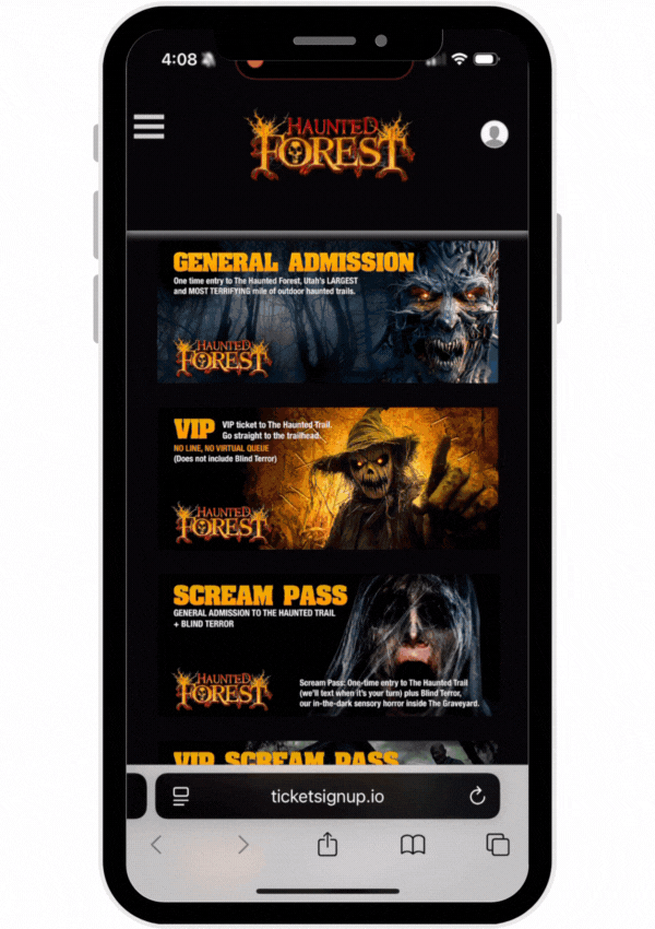 Haunted Forest Ticket Purchase