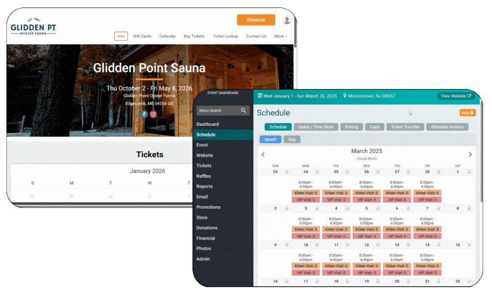 TicketSignup's timed entry ticketing in action