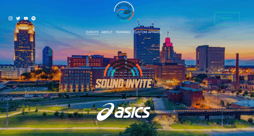 ASICS Sound Invite main event website 