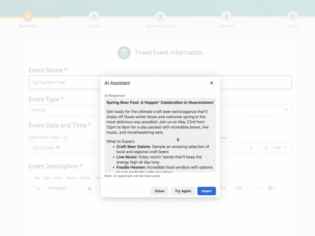 TicketSignup AI Assistant