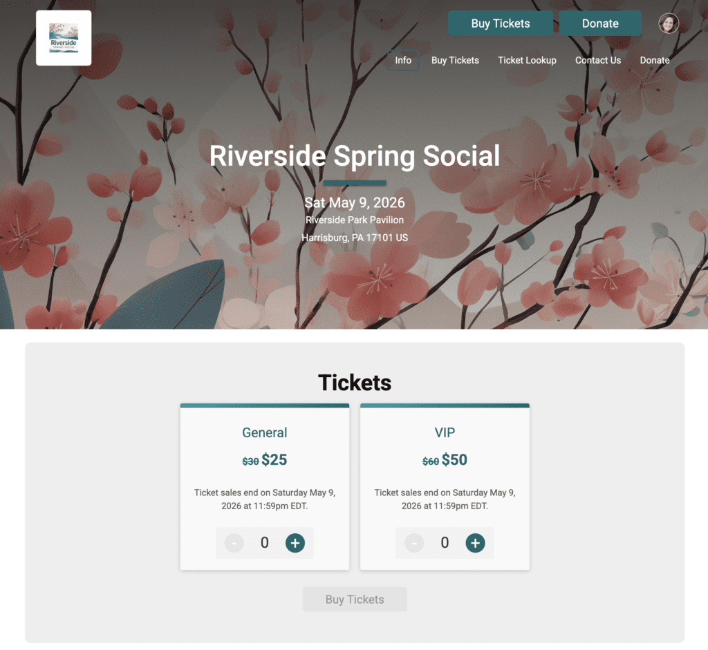 Strikethrough Pricing for Tickets