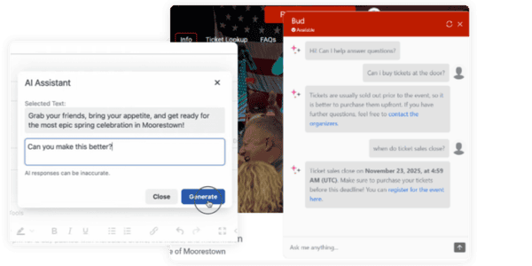 AI Chatbot for an Event Website