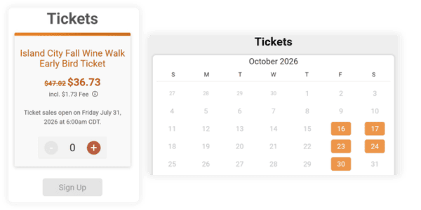 Main Street Organization Ticketing made easy.